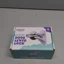 Door Lever Locks (4 Pack) - Prevents Toddlers from Opening Doors - Durable ABS with 3M Adhesive - Easy One-Hand Operation for Adults, No Tools Needed (White)