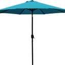 Sunnyglade 9' Patio Umbrella Outdoor Table Umbrella with 8 Sturdy Ribs (Teal Blue), 9 feet diameter, 40mm pole length
