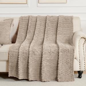 50x70 Inch Brown Throw Blanket - Soft & Fluffy Fleece, Cute & Aesthetic, Perfect for Sofa, Couch, Chair, Bed, Living Room & Bedroom, All-Season Use, Plush & Cozy Decorative Blanket