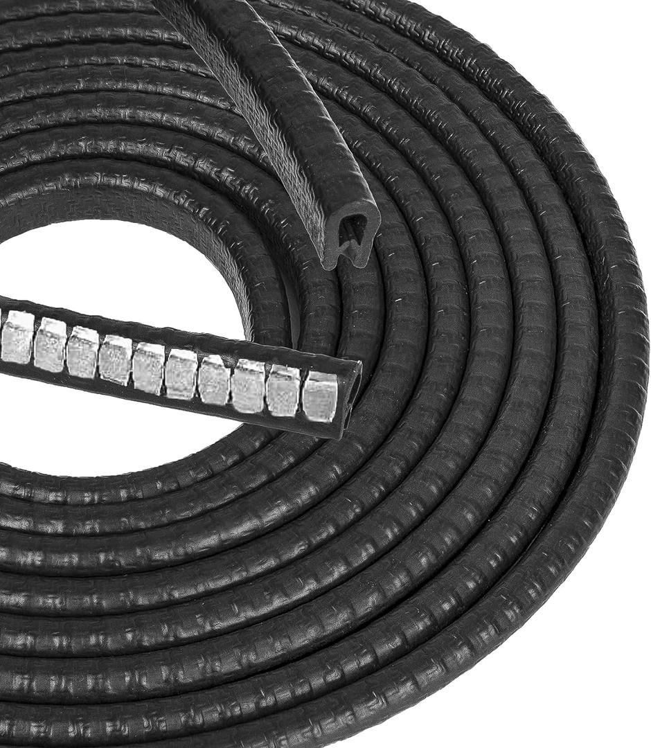Edge Trim Black Small, Fits Edge 1/16 to 1/8 Inch, Length 10 Feet (3.05 Meter)