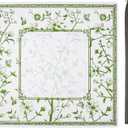 Green Printed Mahjong Mat (31.5x31.5) with Black Carrying Bag, Anti-Slip, Noise-Reducing, Mahjong Table Mat for Mah-jongg,Poker, Board Games, Dominoes, and Card