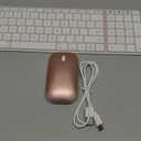 seenda Bluetooth Keyboard and Mouse for Mac, SKM64-2 Multi-Device Rechargeable Slim Wireless Keyboard Mouse Stainless Steel Full Size, Compatible with MacBook Pro/Air, iPad, Mac - White Rose Gold