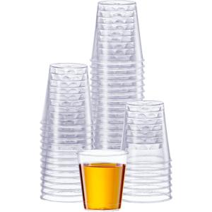 SETUP 1 oz Clear Plastic Shot Cups [200 Count] Disposable Shot Glasses, BPA-Free, Shatter-Resistant, Stackable for Parties, Tastings & Events (Formerly Comfy Package)