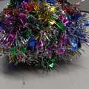 33Ft Christmas Tinsel Garland Shiny Thick Tinsel Decor Xmas Tree Decorations Metallic Twist Foil Garland for Birthday Teachers' Day New Year Parties Indoor Outdoor Party Supplies - Colourful 1
