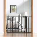Babelio 31-46" Baby Gate for Stairs, PressGuard Pet Gate with Wide Door