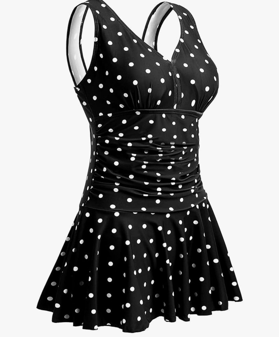 MiYang Women's Plus-Size Flower Printing Shaping Body One Piece Swim Dresses Swimsuit 2XL