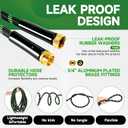 Garden Hose 100ft Flexible Non-Expandable Water Hose Ultra Lightweight Kink-Free Leak-Proof Durable & Abrasion-Resistant with 3/4" Brass Fittings for Patio Yard RV and Outdoor Use