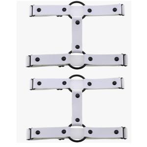 Adjustable Elastice Leather Leg Harness Garter Women Sexy Punk Rock Rivet Strappy Leg Ring 2pcs