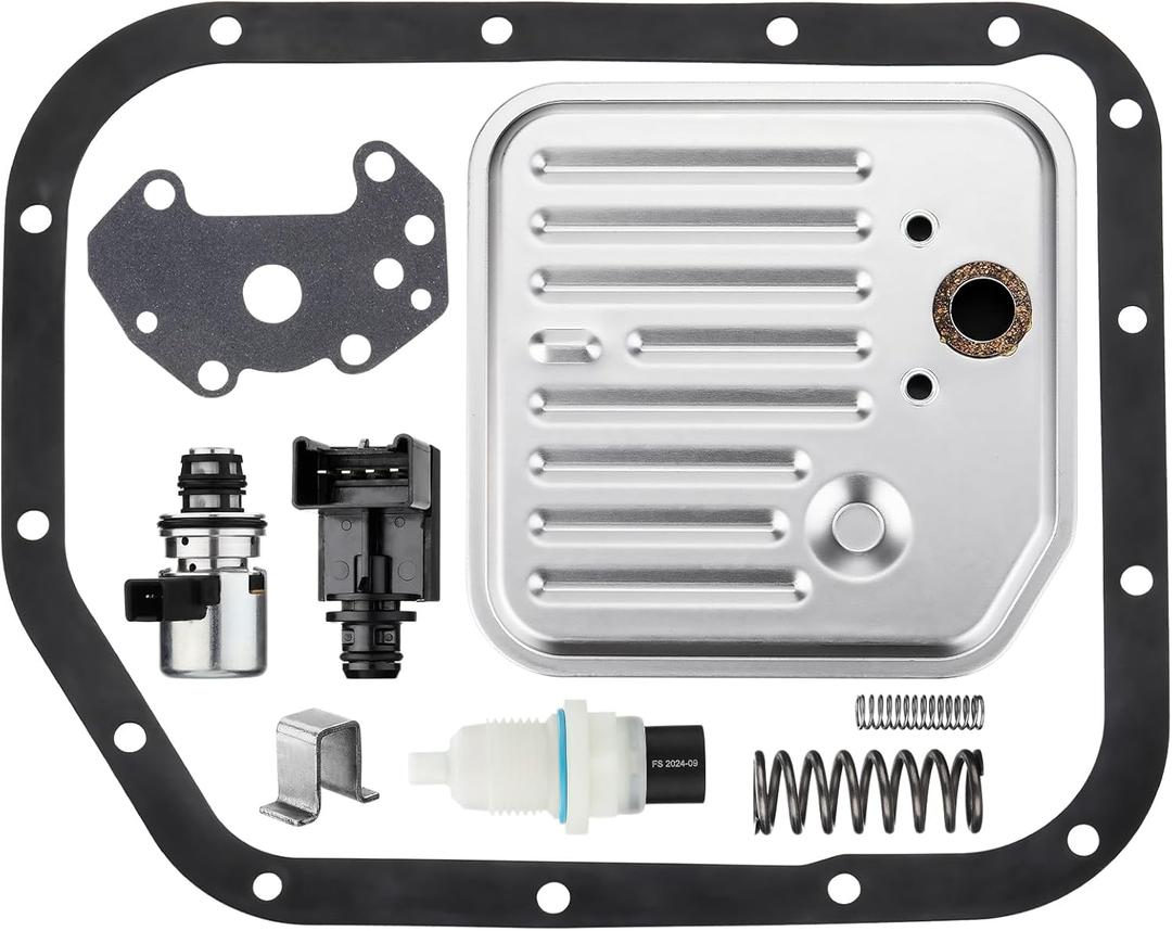 A500 A518 A618 46RE 47RE 48RE Transmission Filter Gasket Kit Fit for Dodge Ram 1500 2500 3500 Dakota Durango Grand Cherokee Fit for Jeep Fit for Chrysler 2000-up with Governor Pressure Sensor Solenoid
