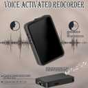 Voice Activated Recorder, Magnetic Voice Recorder with Playback, Digital Voice Recorder with 64GB Storage Space, Recorder Voice Activated for Lectures/Meetings/Interviews/Home