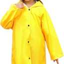 BEBAOVO Yellow Rain Jacket for Kids, Waterproof Hooded Raincoat for Boys Girls Toddlers Children Lightweight Rain Coat Rainwear (US, Alpha, Large, Regular, Yellow)