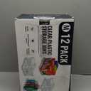 Tiawudi 12 Pack Plastic Storage Bins, Multi-Use Organizer Bins, Pantry Organizer, Clear Storage Containers for Home, Kitchen, Office, Cabinet, Shelf and Fridge Organization