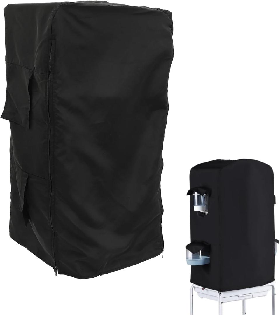 POPETPOP Bird Cage Covers for Night - Birdcage Cover Parrot Cage Cover Breathable Washable Birds Cage Cover Protector Pet Cage Cover Parakeet Cage Cover 32.23X17.68X13.36inch (Black)