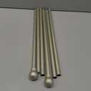 Curtain Rods for windows 48 to 84-93 inch, 5/8 inch Decorative Nickel Splicing Heavy Duty Metal Curtain Rod set with Brackets