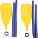 Cndiyald Boat Oars 2 Pack 45 Inch Detachable Foldable Portable Kayak Paddles Lightweight Plastic Oars for Inflatable Boat Fishing Travel Outdoor