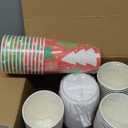 JOYIN 48 Pcs Merry Christmas Disposable Cups with Sleeves and Lids, 8 Designs Xmas Drinkware 16 oz Paper Cup For Hot Chocolate Coffee Cold Beverage Holiday Tableware Winter Party Supplies Favors