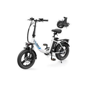 Vivi Gopina Electric Bike, Peak 500W Step Thru Electric Bicycle | 16" x 3.0 Fat Tire Electric Bike, 48V Removable Battery, Up to 40 Miles,7 Speed, LCD Display