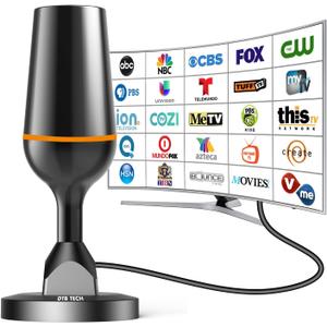 TV Antenna for Local Channels Indoor, 4K HD Digital Antenna for Smart TV Indoor with Magnetic Base, No Cable Needed - 8.2ft Cable, Long Range - Support HDTVs with Built-in Tuner