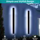 Mikeru 57" 2Pack Outdoor Wall Sconce 6000K Cool White - IP65 Waterproof Black Exterior Light, Hardwired Wall Mounted Fixture for Porch, Patio & Entryway | Non-Dimmable Weatherproof Design