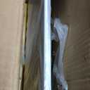 WESTREE Vanity Desk with 2 Drawers and Storage Shelf, Modern Makeup Table with Glossy Desktop, Gold Metal Frame Writing Desk for Bedroom or Home Office, No Mirror (40 Inch, White)