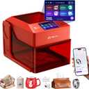 AlgoLaser 3W Smart Laser Engraver Machine, Class 1 Portable Laser Engraving Machine with Built-in AlgoOS System, No PC Needed, Laser Engraving for Wood, Acrylic, Leather. (Pixi Red 3W)