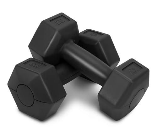 RBX 4lb Pair Hex Dumbbells, 2lb Each, Hex Shape for Stability, Compact for Easy Portability, Dumbbell Set for Strength Training, Cardio, Walking, and More, All Fitness Levels (Black)
