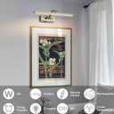 5000mAh Picture Light Battery Operated,15.7In Antique Bronze Wireless Rechargeable Picture Light 3 Colors Dimmable Art Light with Remote Timer for Paintings,Gallery