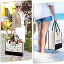 55th Birthday Gifts for Women Canvas Tote Bag Travel Gear, Unique 55 Years Old Birthday Gifts for Mom Wife Aunt Friends Her, Vintage 1970 Handbag & Cosmetic Bag & Back in 1970 Poster