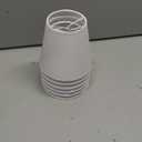 Set of 6 Clip-on Mini Chandelier Lamp Shades,3.5" x 5.1" x 5.5",Small Barrel,Handmade,Traditional Decorative,Natural Linen Lamp Shade,Modern European Style Bell Shade (White)