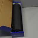 Plastic Table Cover Roll Black Disposable Table Cloth 54 in x 100 Ft, Plastic Table Cloths with Slide Cutter Table Cover for Parties