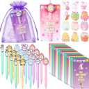 Epakh 72 Pcs Easter Gifts for Kids Bulk Pens with Jesus Greeting Cards Bunny Eggs Sticky Note Bags Religious Easter Basket Stuffers for Students Coworkers Office Classroom School Supplies