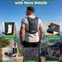 NOOLA Running Vest with 2L Water Bladder, Reflective Hydration Backpack for Men Women, Lightweight Chest Pack with Phone Pocket Adjustable Running Backpack for Marathon Fishing Cycling Hiking, Large