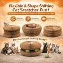 New Mint Ball Cat Scratching Board Toy, Upgrade Magnetic Interactive Kitty Toy, Shape Shifting Cardboard Cats Toys for Entertaining, Magic Organ Cat Scratcher Pads for Indoor Cats (2 pcs)