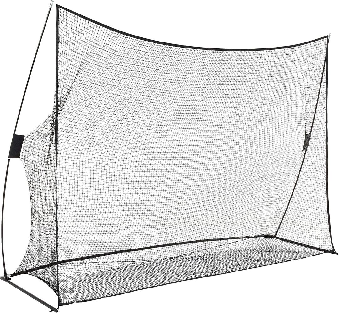 Amazon Basics Portable Golf Net, Practice Hitting Net for Indoor/Outdoor, Quick Setup, Black