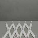 OROPY Wood Accordion Wall Hanger, Expandable Coat Rack Wall Mount with 14 Pegs, Expanding Hat Rack for Wall White