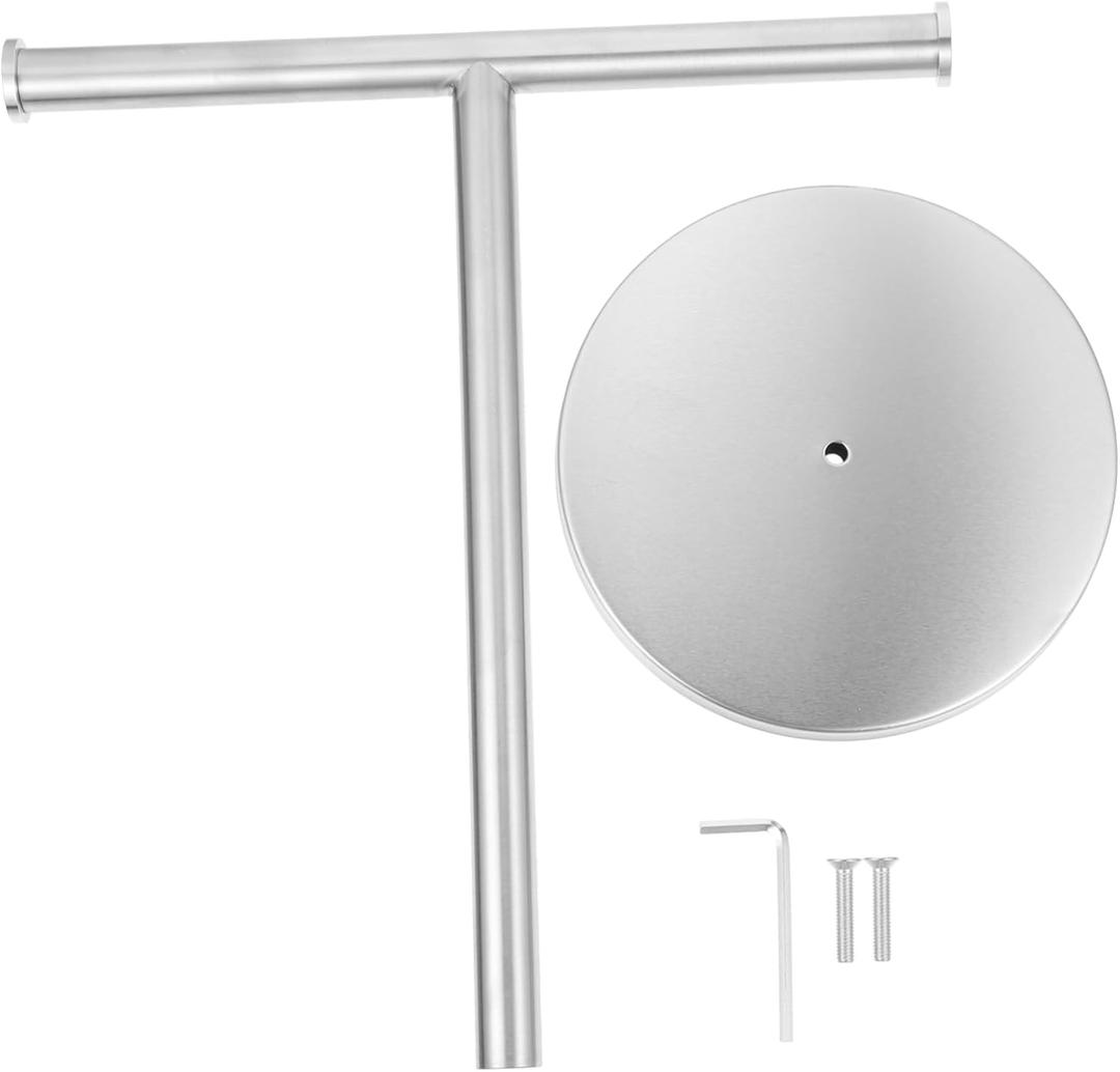 Stainless Steel Towel Rack Stand for Bathroom Compact Stylish Hand Towel Holder Easy to Move Space Saving Design (Silver)