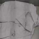 MAIHER Extra Wide Semi Sheer Pinch Pleated Curtains 72 Inches Wide White Linen Texture Pleated Drapes with Hooks Light Filtering for Living Room Sliding Glass Door 1 Panel 72" W x 84" L