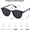 SOJOS Small Round Classic Polarized Sunglasses for Women Men Vintage Style UV400 Lens MAY SJ2113