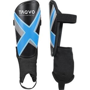 TAGVO Soccer Shin Guards for Kids Youth Adults, Protective Soccer Equipment for Boys Girls Men, Soccer Shin Pads for Kids L
