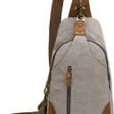 KL928 Canvas Sling Bag Crossbody Backpack Shoulder Casual Rucksack for Men Women