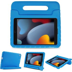 ProCase Kids Case for iPad 9th Generation/iPad 8/iPad 7, iPad 10.2 Case 2021 2020 2019/iPad Air 10.5/iPad Pro 10.5 Kids Case, Shockproof Lightweight Case with Convertible Handle -Blue