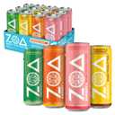 ZOA Zero Sugar Energy Drink, Tropical Variety Pack, 12 Pack, 12 Fl Oz | With Electrolytes, Vitamins B and C, supporting hydration with 160 mg plant based caffeine from green tea and green coffee (EXP 09/06/26)