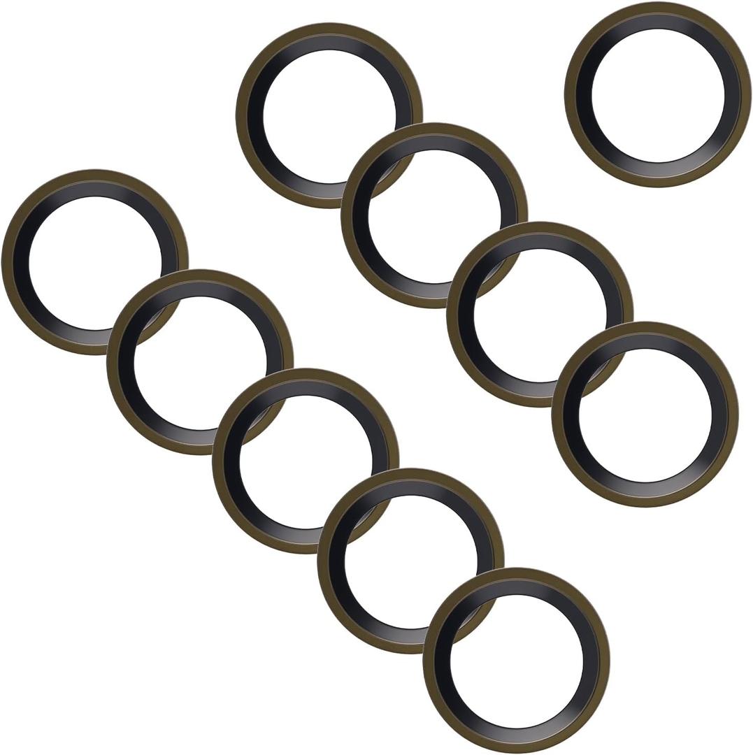 10PCS M12 Rubber/Metal Oil Drain Plug Gasket Replacement OEM 14079550,Essential Car Oil Plug Crush Washer Compatible with Chevrolet GMC Oldsmobile,Professional Oils Plugs Gasket
