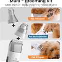 oneisall Dog Grooming Vacuum, Pet Grooming Vacuum with Clipper Nail Grinder, 1.5L Dust Cup Dog deshedding Brush with 7 Tools for Shedding Pet Hair, Home Cleaning(Blue)