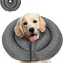 MIDOG Dog Cone Collar for Large Medium Dogs, Soft Inflatable Dog Cone Alternative After Surgery, Adjustable Protective Recovery Cone - Alternative E Collar Does Not Block Vision (Gray, L, Patented)