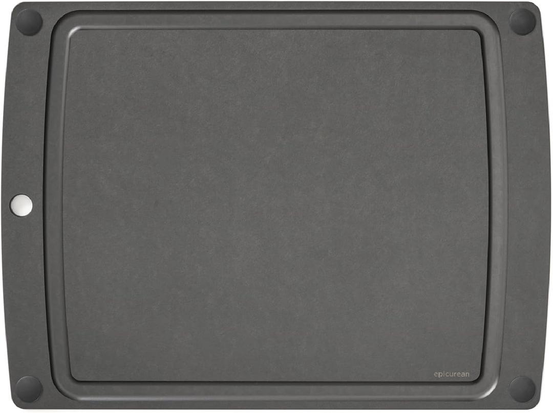 Epicurean 505-201502003 All-In- All-In-One Cutting Board with Non-Slip Feet, 19.5" x 14.5", Slate/Black