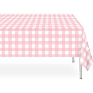 2 Pack Pink and White Checkered Tablecloth, Pink Plastic Table Cloths for Parties Disposable, 54x108 in Waterproof Rectangular Pink Gingham Camping Tablecloth for Birthday, Party, Baby Shower