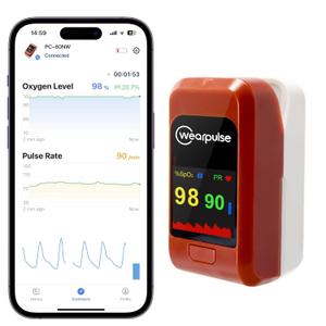 Pulse Oximeter, Oxygen Monitor Fingertip, Blood Oxygen Meter Finger, Tracks Oxygen Level & Pulse Rate for Adult, Audio Beep, Free APP & PC Report