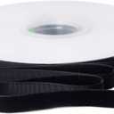 Ribbli Polyester Black Velvet Ribbon, 3/8 Inch, 10-Yard Spool, Use for Choker, Gift Wrapping, Floral Bouquets, Boutonnieres