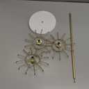 Mkono Bracelet Holder Gold Metal Rotating Bracelet Display Stand 3 Tier Jewelry Tower rack with 36 Hooks and Wood Base Modern Adjustable Storage Organizer Tree for Selling Key Chain Bangle Accessories